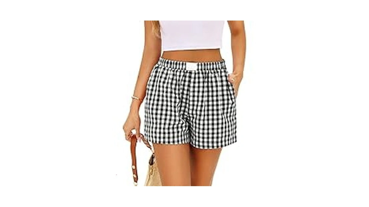 Marvmys Womens Checkered Pajama Short Cotton ...