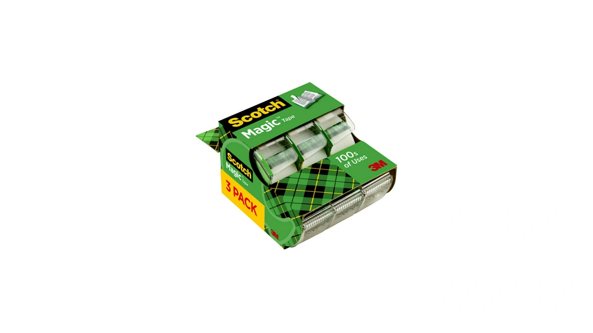 Scotch Magic Tape, 3 Dispensered Rolls, 3/4 X 300 Inches,