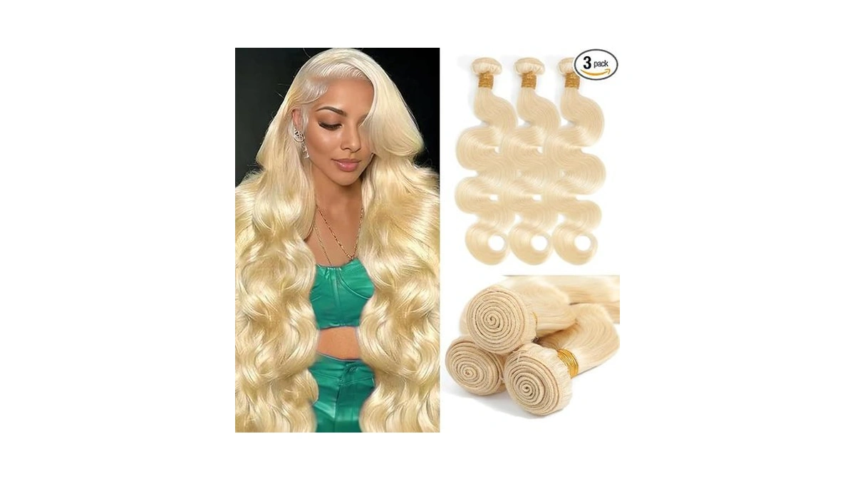 613 Blonde Bundles Human Hair 12 14 16 Inch Blonde