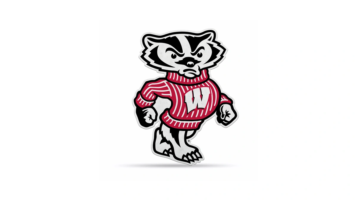 Rico Industries Ncaa Wisconsin Badgers Bucky Badger Mascot Shape Cut