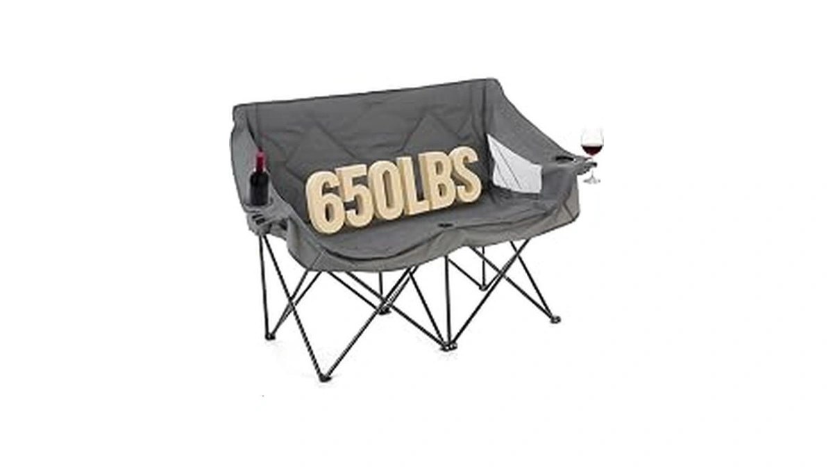 Arrowhead Outdoor Portable Folding Double Duo Camping Chair Loveseat