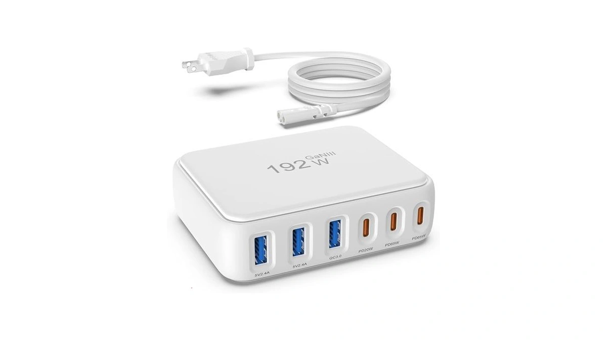 192w Fast Charging Station, Usb C Charger Block, 65w Gan