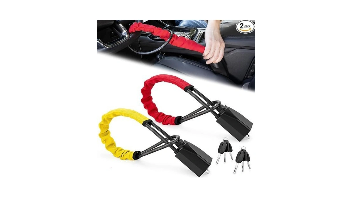 Steering Wheel Lock 2 Pack Steering Wheel & Seat Belt
