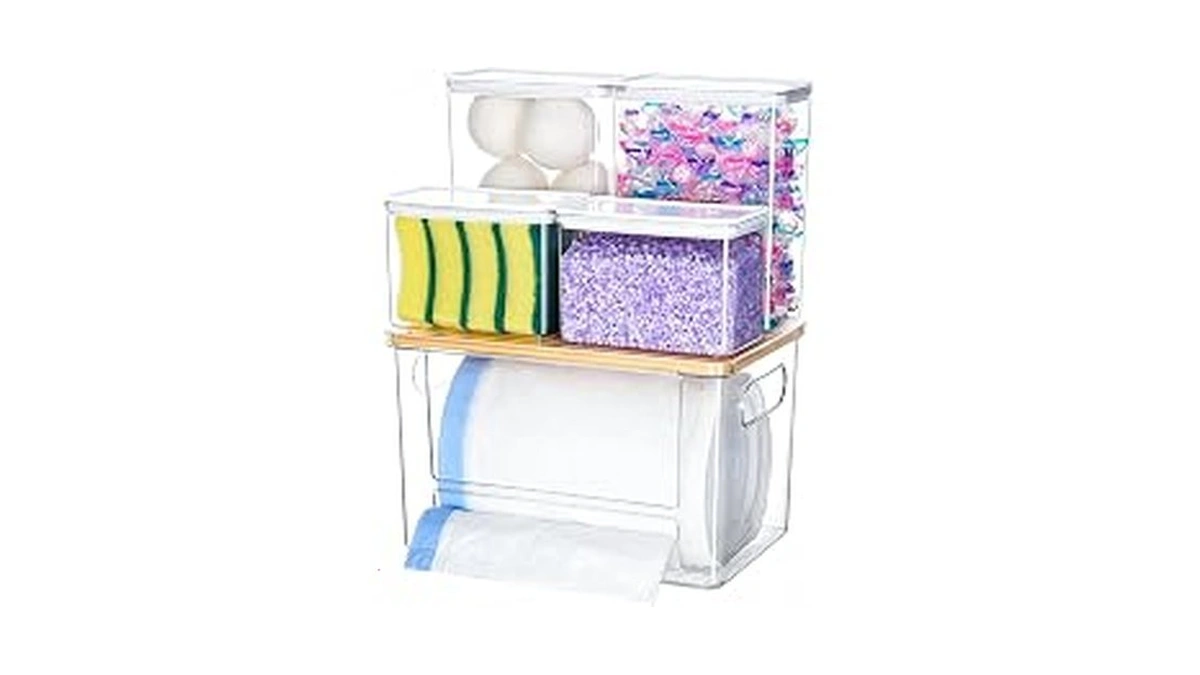 Icasa 5 In 1 Trash Bag Holder Dispenser Dishwasher &