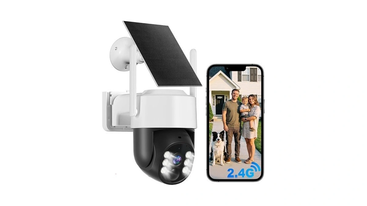Chpuss Solar Security Camera Wireless Outdoor, 2k Hd Surveillance Solar