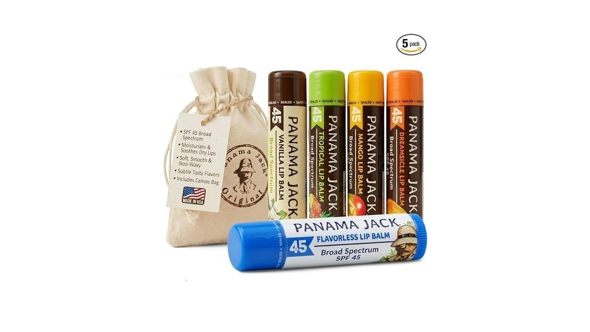 Panama Jack Sunscreen Lip Balm Spf 45 Broad Spectrum, Non-waxy,