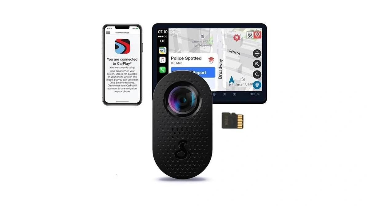 Cobra Discreet Dash Cam (sc120), Qhd 1440p Video Resolution, Built-in