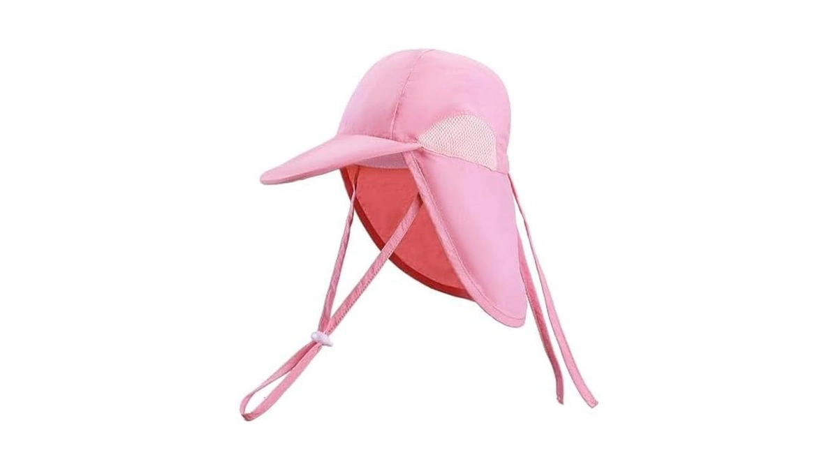 Upf 50+ Baby Sun Hat With Neck Flap Adjustable Toddler