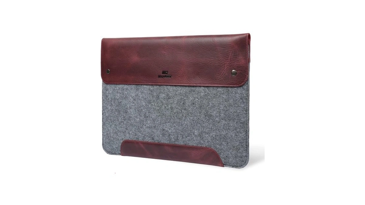 Megagear Genuine Leather And Fleece Case Compatible With Macbook Pro