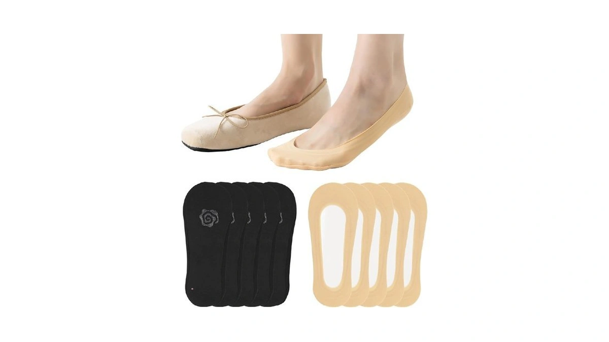 Xtbpqmx 10 Pairs No Show Socks Womens Nylon Footies Non