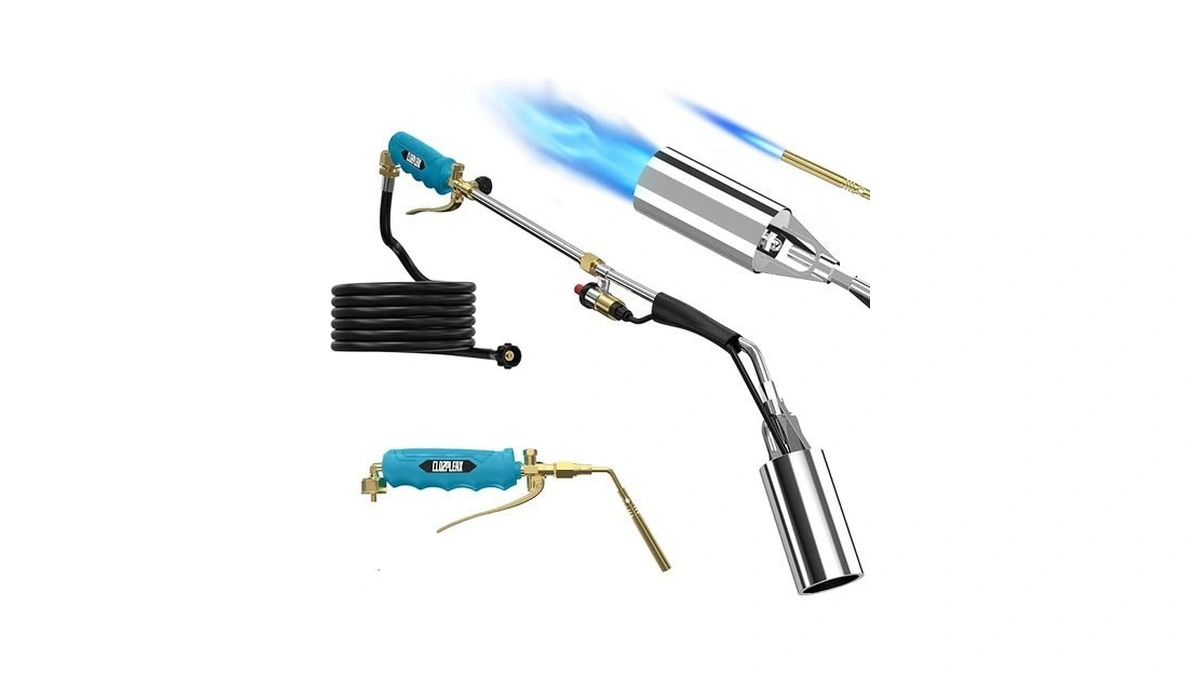Clozpleax 2-in-1 Propane Torch Weed Burner With Brazing Torch Tip,heavy