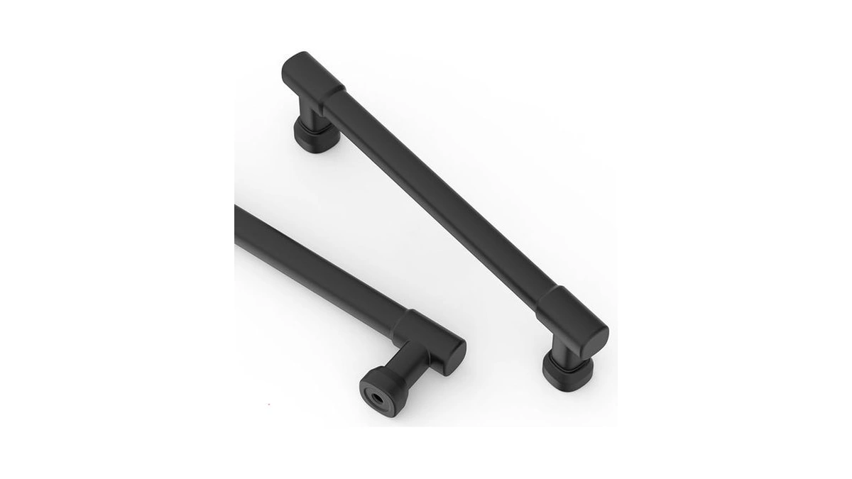 Asidrama 10 Pack 5 Inch(128mm) Matte Black Cabinet Pulls Kitchen