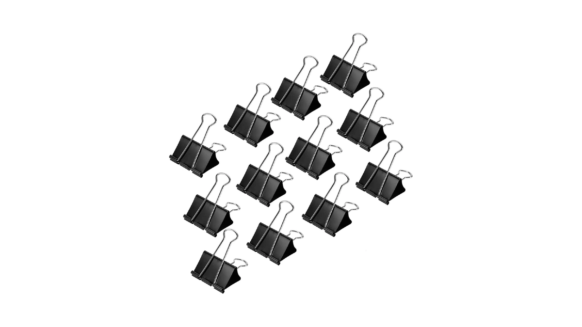 Amazon Basics Sturdy Binder Clips, Office Supplies, Small 0.75 In,
