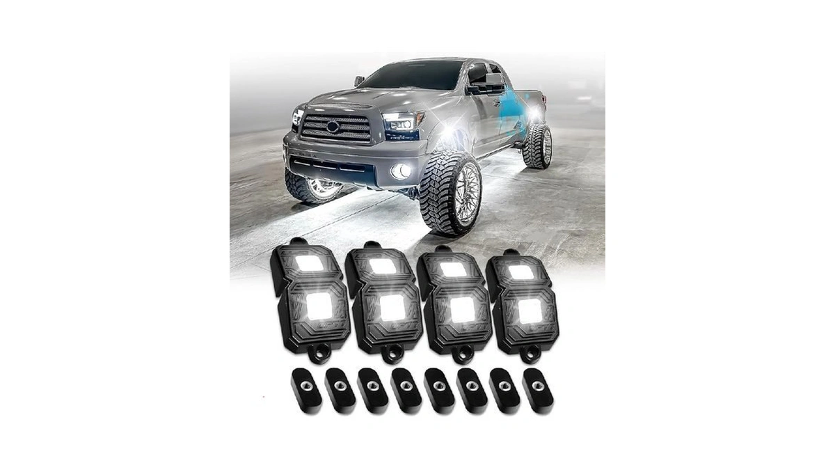 Opt7 Photon 4-pod Pure White Led Aluminum Rock Lights
