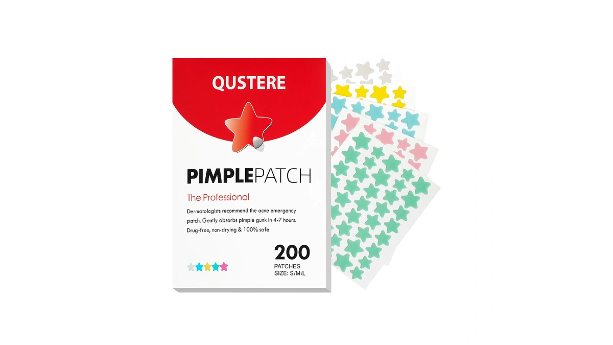 Qustere Pimple Patches For Face, Hydrocolloid Acne Patches, Cute Star