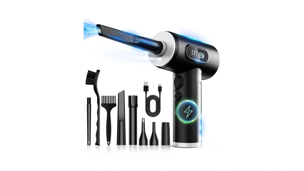 Fresmol Compressed Air Duster, Rechargeable Cordless Electric Air Blower
