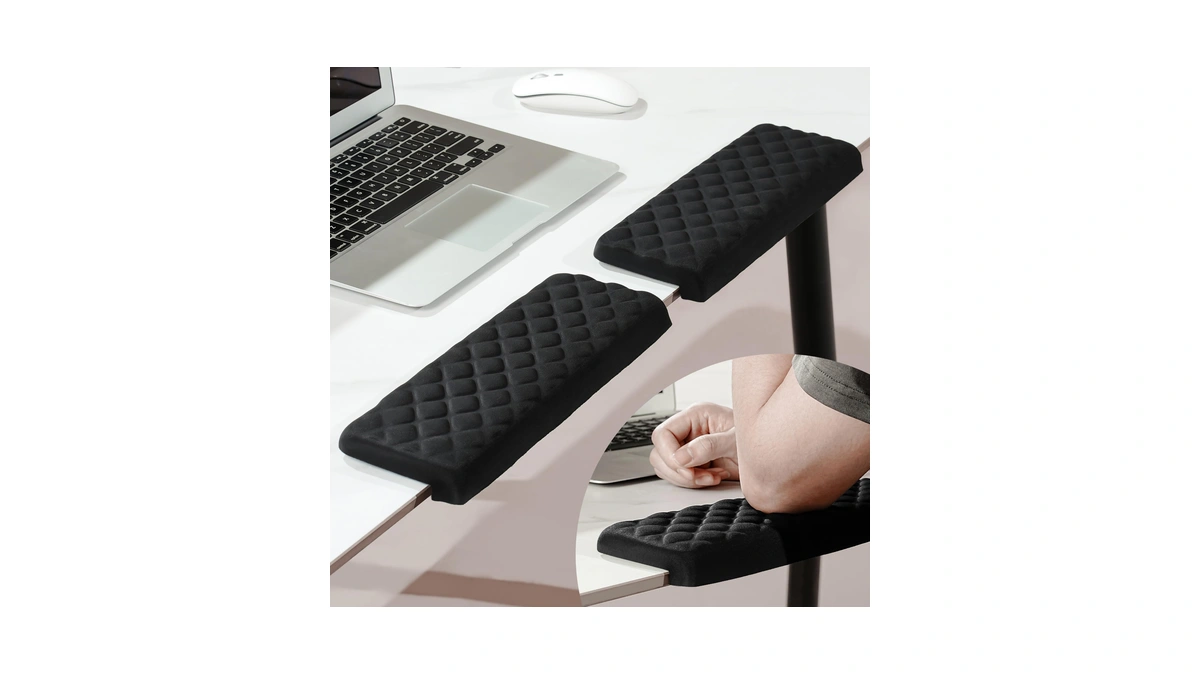 Mekass L-shaped Desk Elbow Pad For Desk, Memory Foam Elbow
