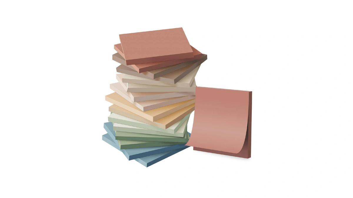 (16 Pack) Sticky Notes 3x3, Vintage Colors, Sticky Pads, Recyclable