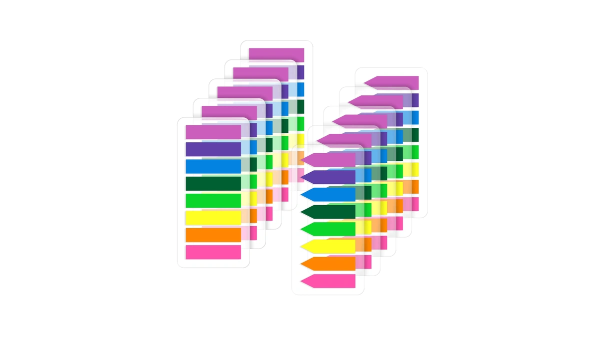 (2000 Pcs) Page Markers Bright Sticky Tabs, Translucent Small Sticky