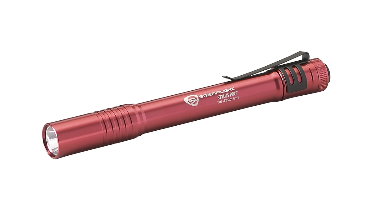 Streamlight 66120 Stylus Pro 100-lumen White Led Penlight, Red