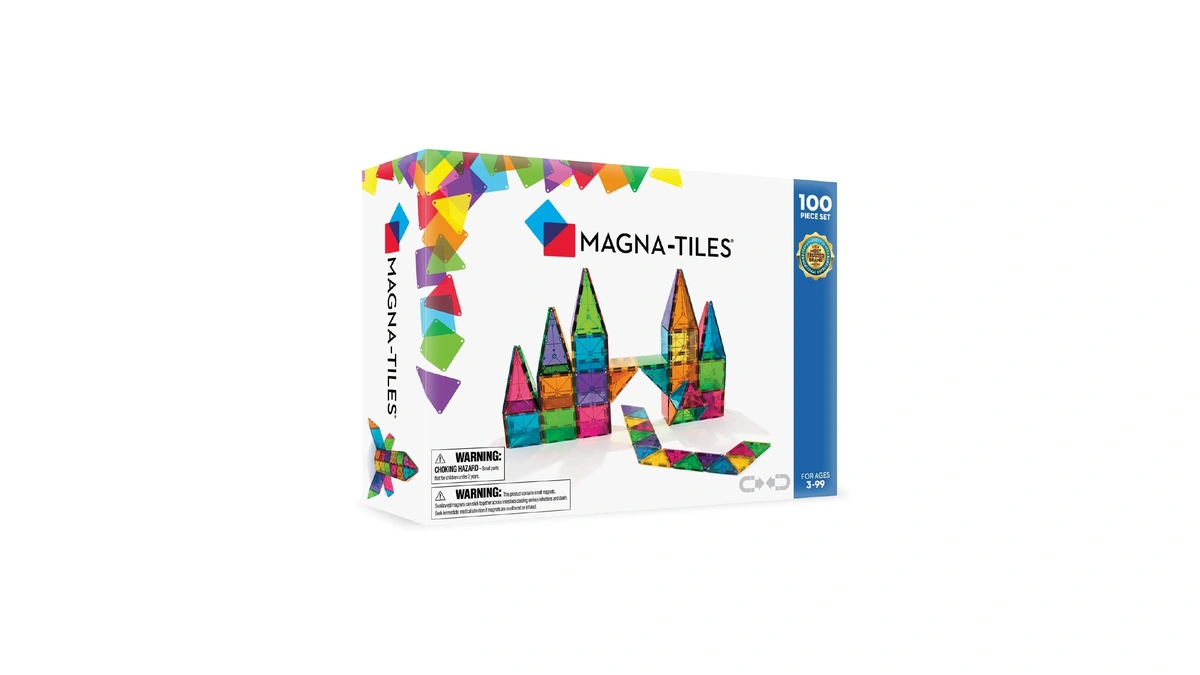 Magna-tiles Classic 100-piece Magnetic Construction Set, The Original Magnetic Building