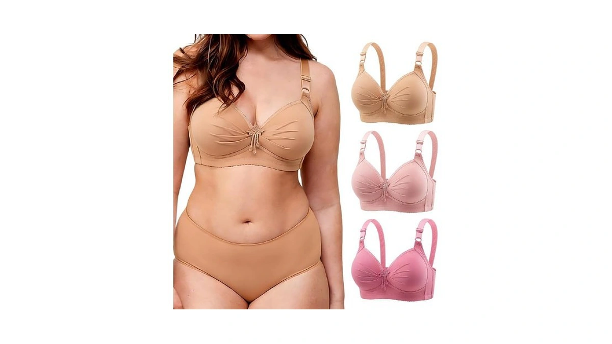 Tuvuye 3pcs Wireless Bras For Women - Ultra Comfort Seamless