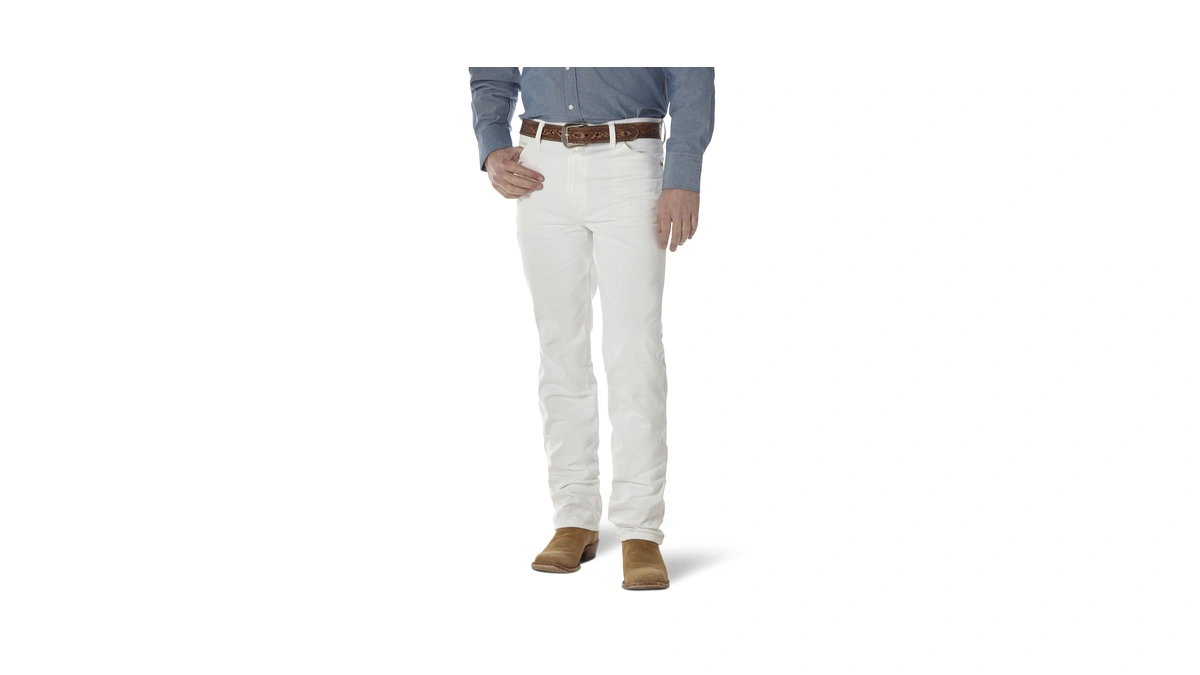 Wrangler Men's 0936 Cowboy Cut Slim Fit Jean, White, 33w