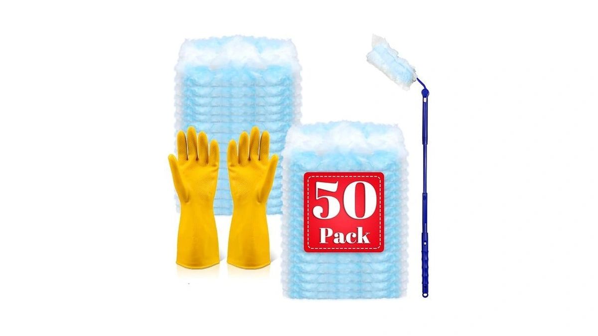 50 Pack Duster Refills Compatible With Swiffer Dusters, Disposable Replacement