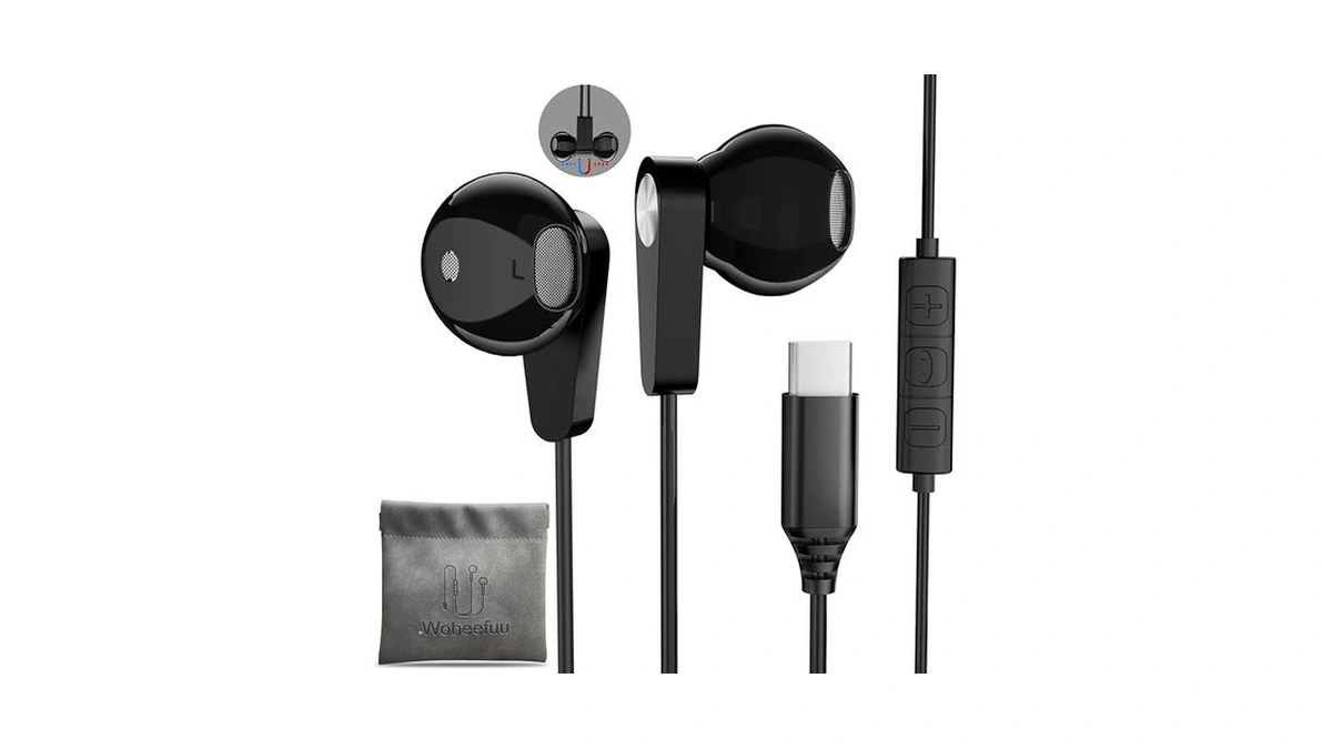 Usb C Headphones With Mic For Samsung S25 S24 Ultra