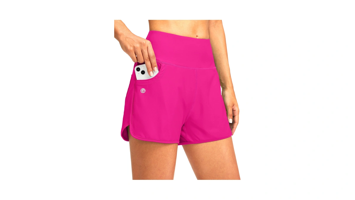 G Gradual Women's 3" High Waisted Swim Board Shorts With