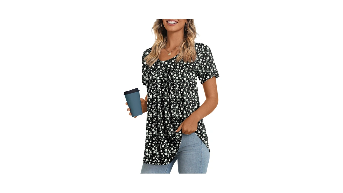 Longyuan Summer Tops For Women 2026 Trendy Casual Tunics Dressy