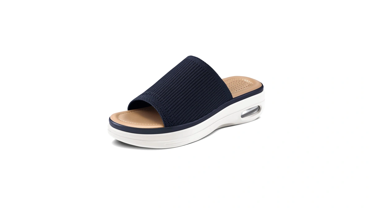 Mysoft Women's Comfortable Slide Sandals Slip-on Wedge Summer Shoes