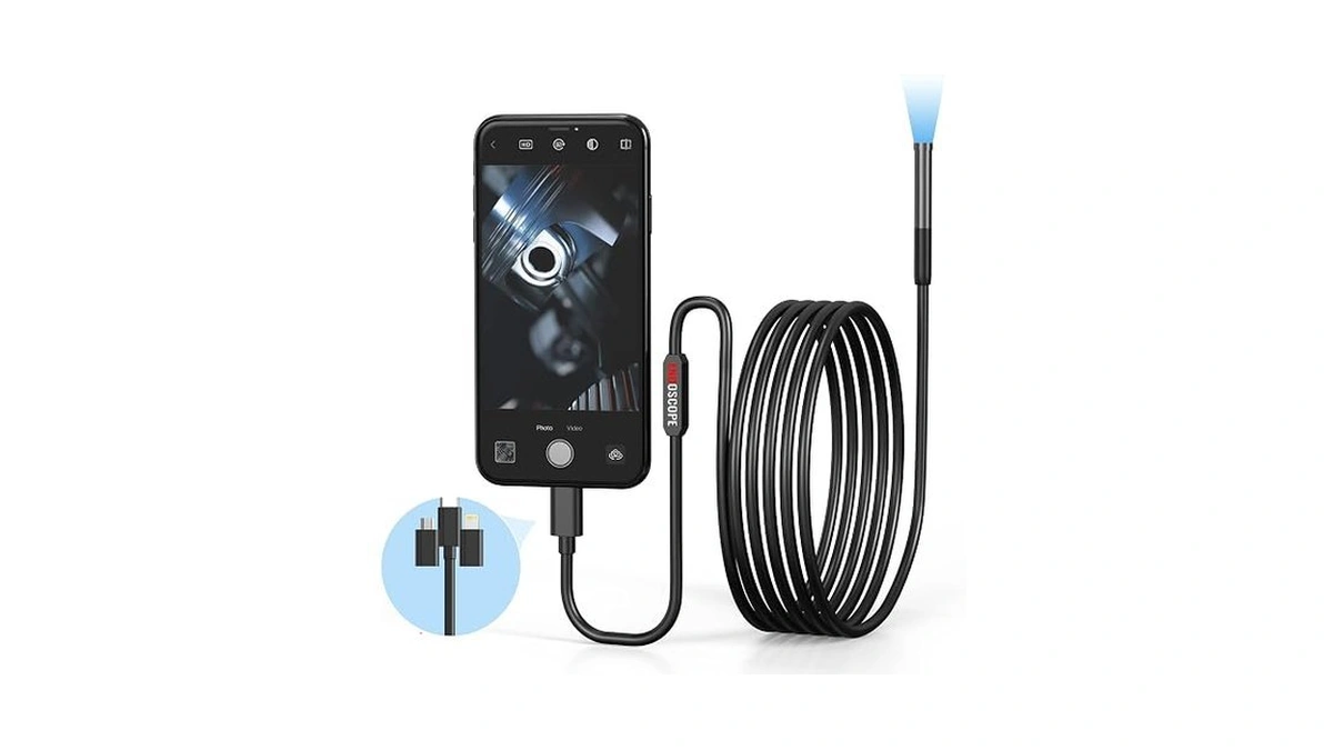 Endoscope Camera With Light, Borescope With 6 Led Lights,endoscope With