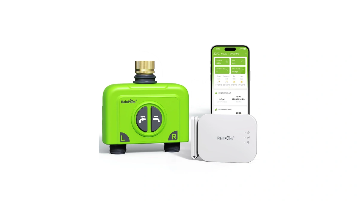 Rainpoint Wifi Water Timer For Garden Hose, 2 Zone Wifi