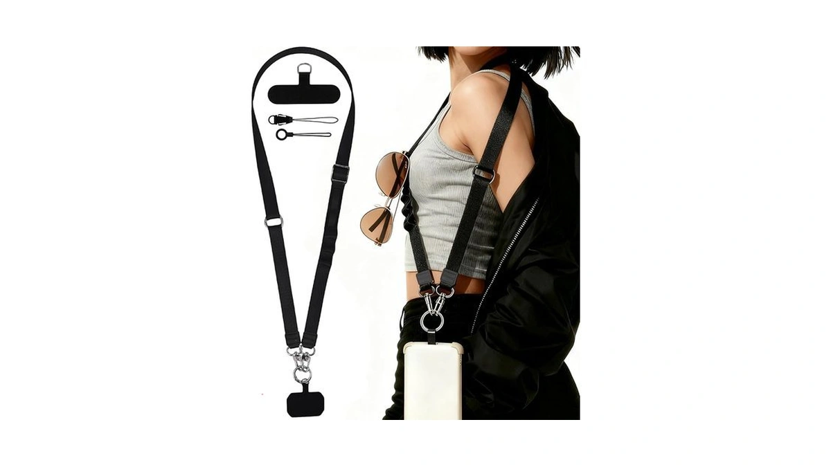 Ryvaxxi Phone Strap Crossbody With Detachable Wrist Strap Anti Theft