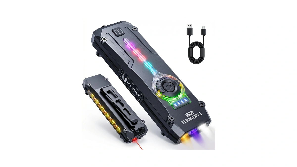 Flat Edc Flashlight Rechargeable High Lumens ...