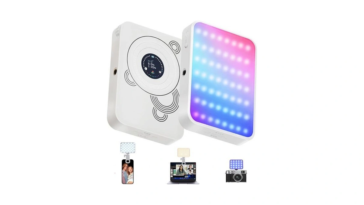 Yulinkco Rgb Video Light, 100 Led Portable Camera Light, 360Β°