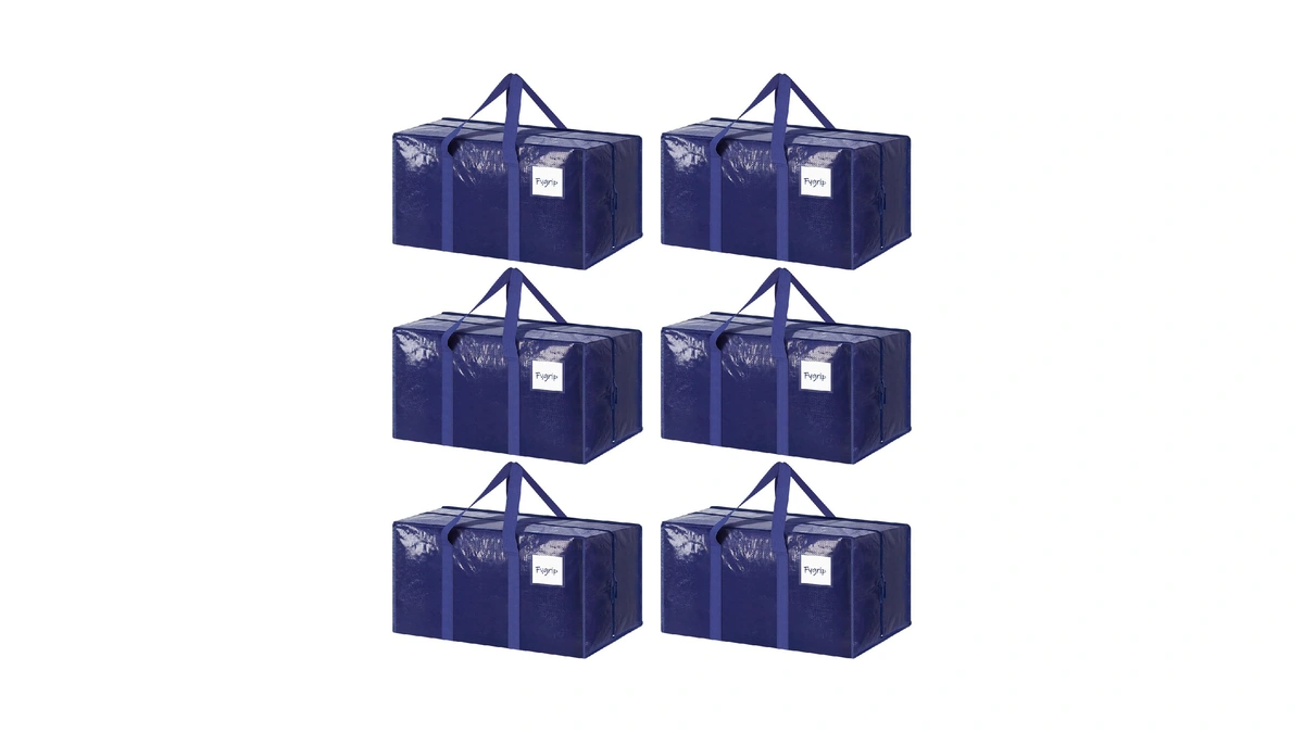 6 Pack Extra Heavy Duty Large Moving Bags With Strong