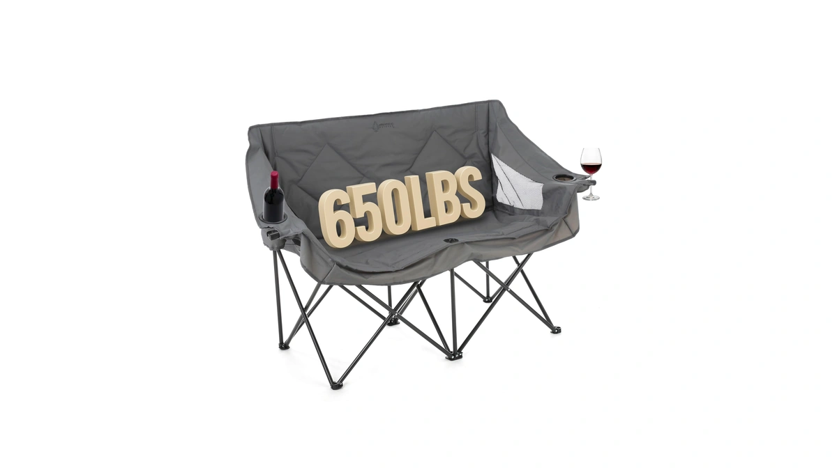 Arrowhead Outdoor Portable Folding Double Duo Camping Chair Loveseat