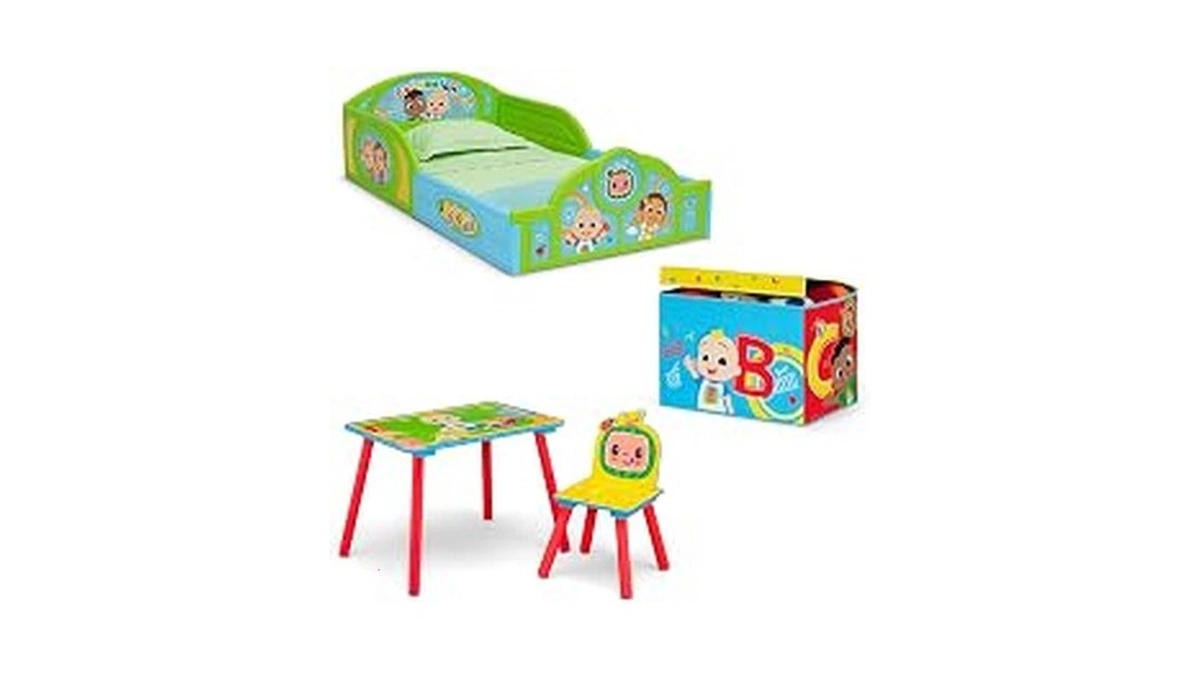 Delta Children - Cocomelon 4-piece Toddler Room-in-a-box Set – Includes