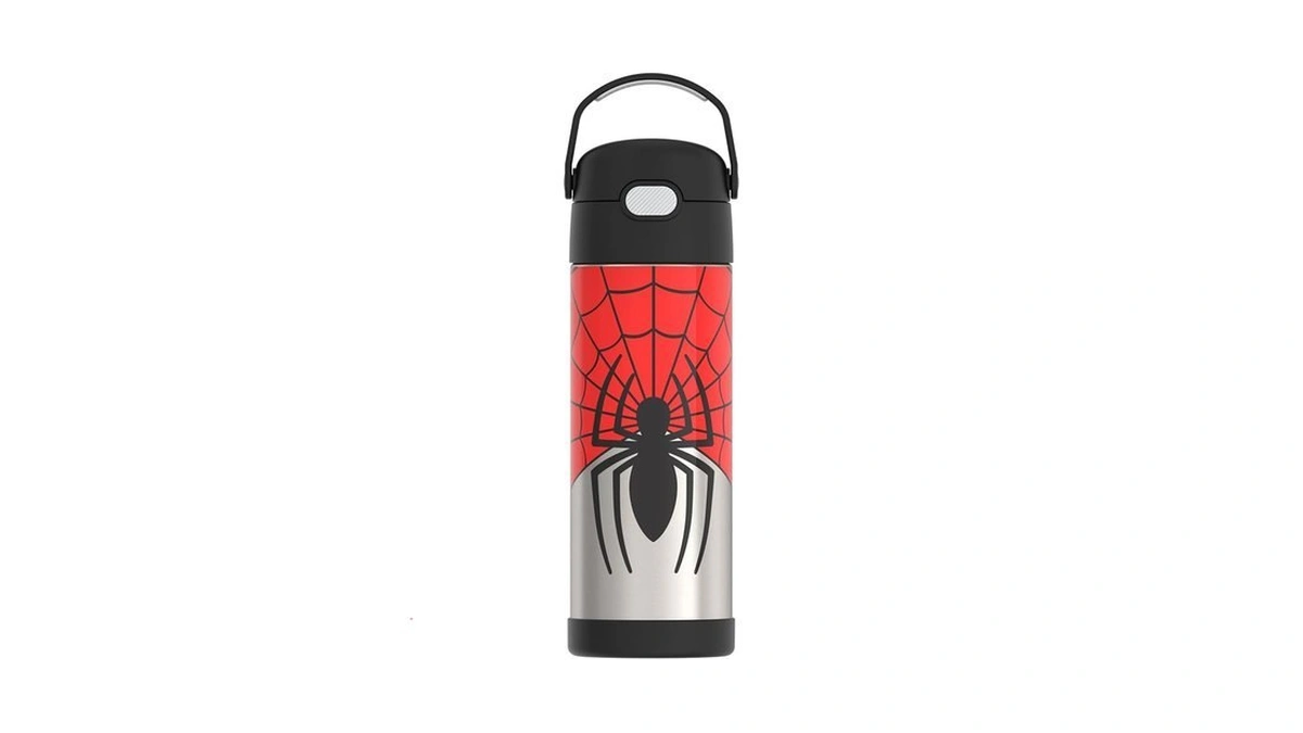 Thermos Funtainer Water Bottle With Spout, 16oz, Spiderman