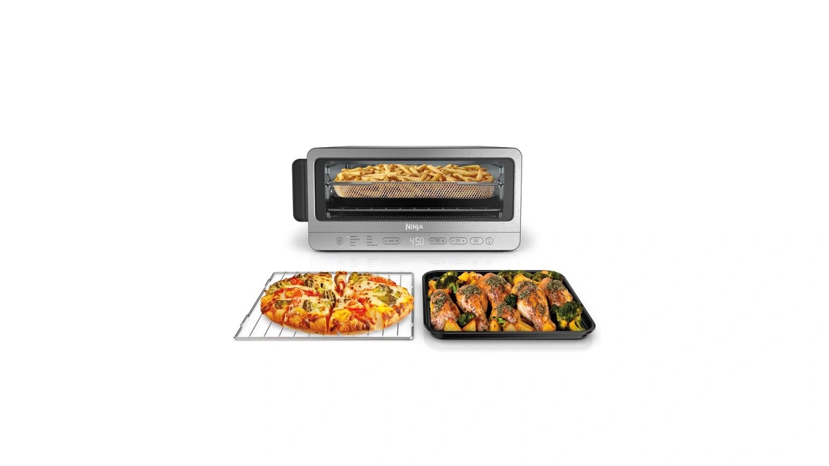 Ninja Flip Toaster Oven & Air Fryer, 8-in-1, Stainless Steel,