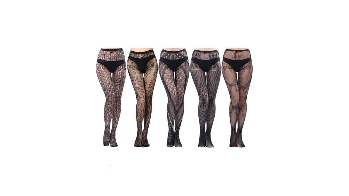 Jaliyo Sexy Fishnet Stokings Floral Lace Pantyhose Patterned Leggings Tights