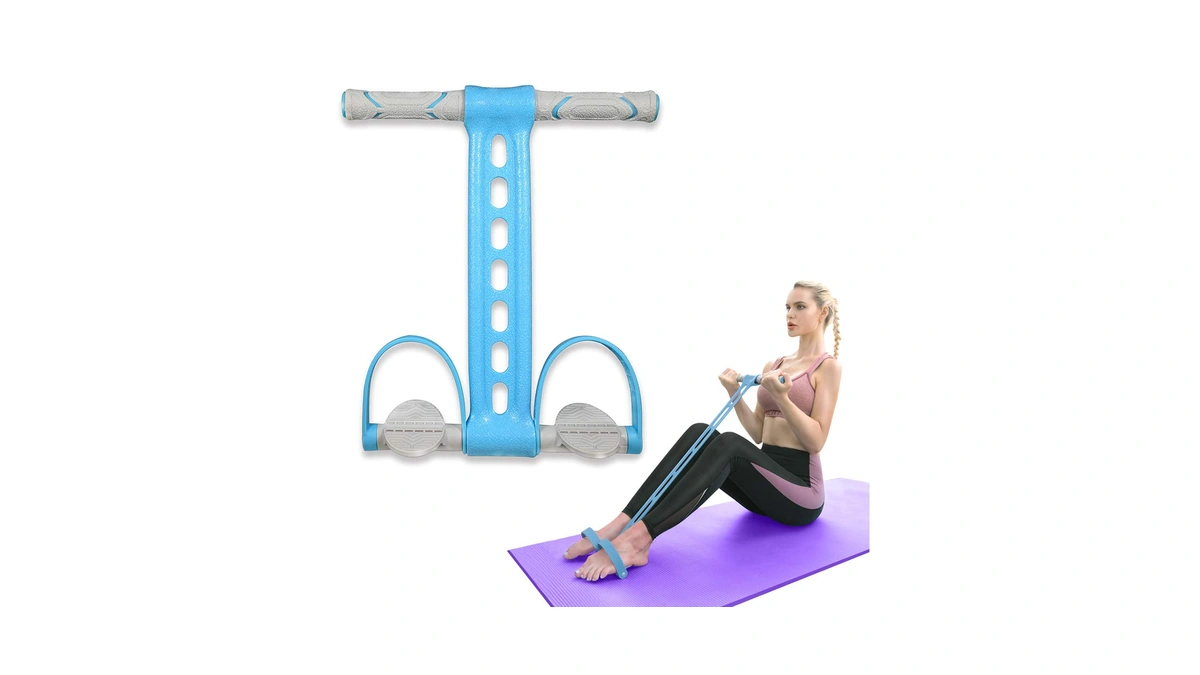Yoga Pedal Resistance Band Elastic Pull Rope Fitness Sit-up Exercise