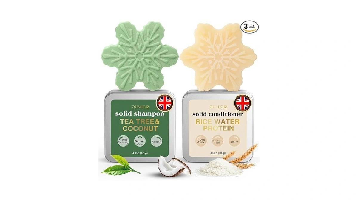 Oumigiz Tea Tree Clarifying Shampoo Bar & Rice Water Protein
