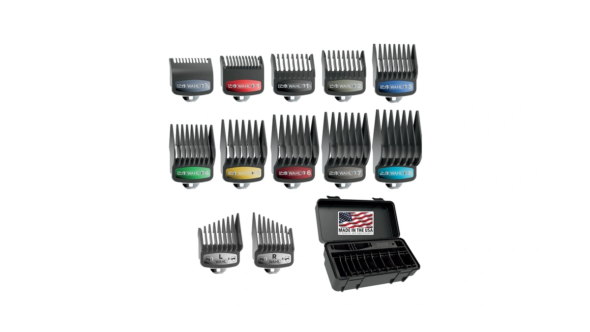 Wahl Genuine Secure-snap Colored Metal Clip Guard Set, 12 Guards