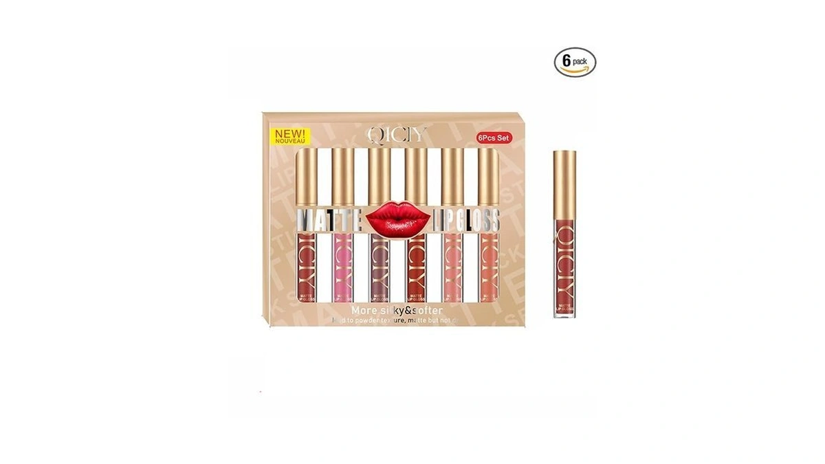 Admd 6-pack Velvet Matte Liquid Lipstick Set, Long-lasting & Highly
