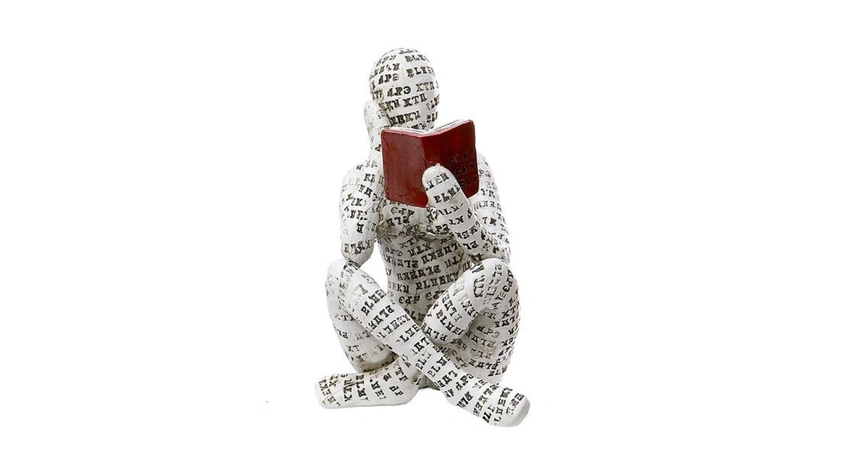 Grapmktg Home Decor Pulp Reading Women Thinker Statue Aesthetic Sculpture
