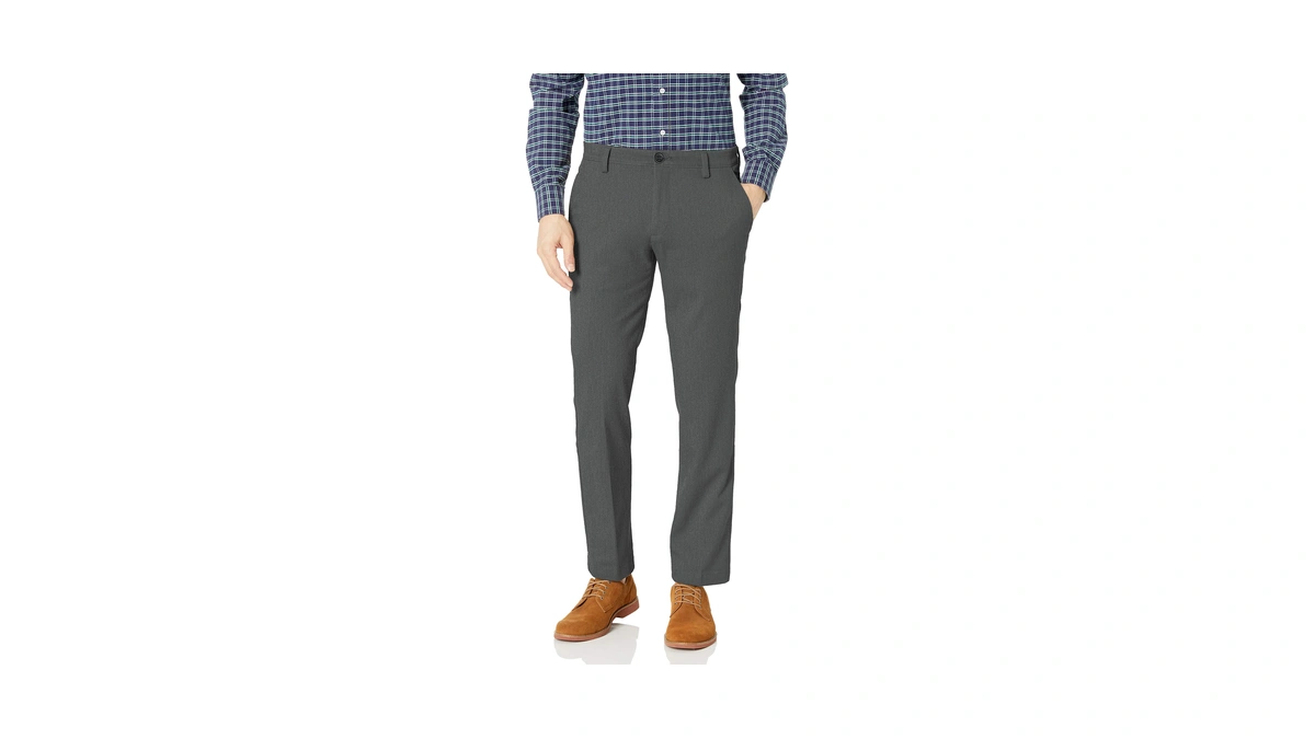 Dockers Men's Straight Fit Easy Khaki Pants, Storm Heather, 30w