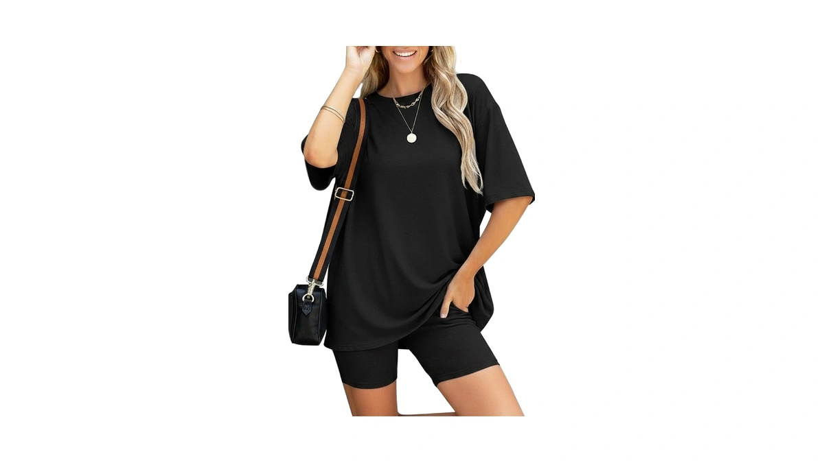 Manbeiya 2 Piece Lounge Set For Women Fitted Shorts Travel